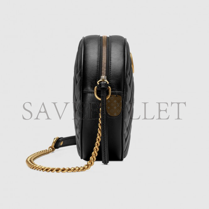 G*u*i gg marmont mini round shoulder bag 550154 (18.5*18.5*6.5cm)